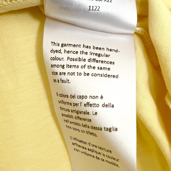 Stella McCartney Hand-Dyed 100% Cotton Women’s Yellow Graphic Fitted Tee Size M - Picture 6 of 8